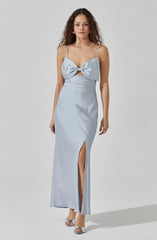 Satin Bow Midi Dress