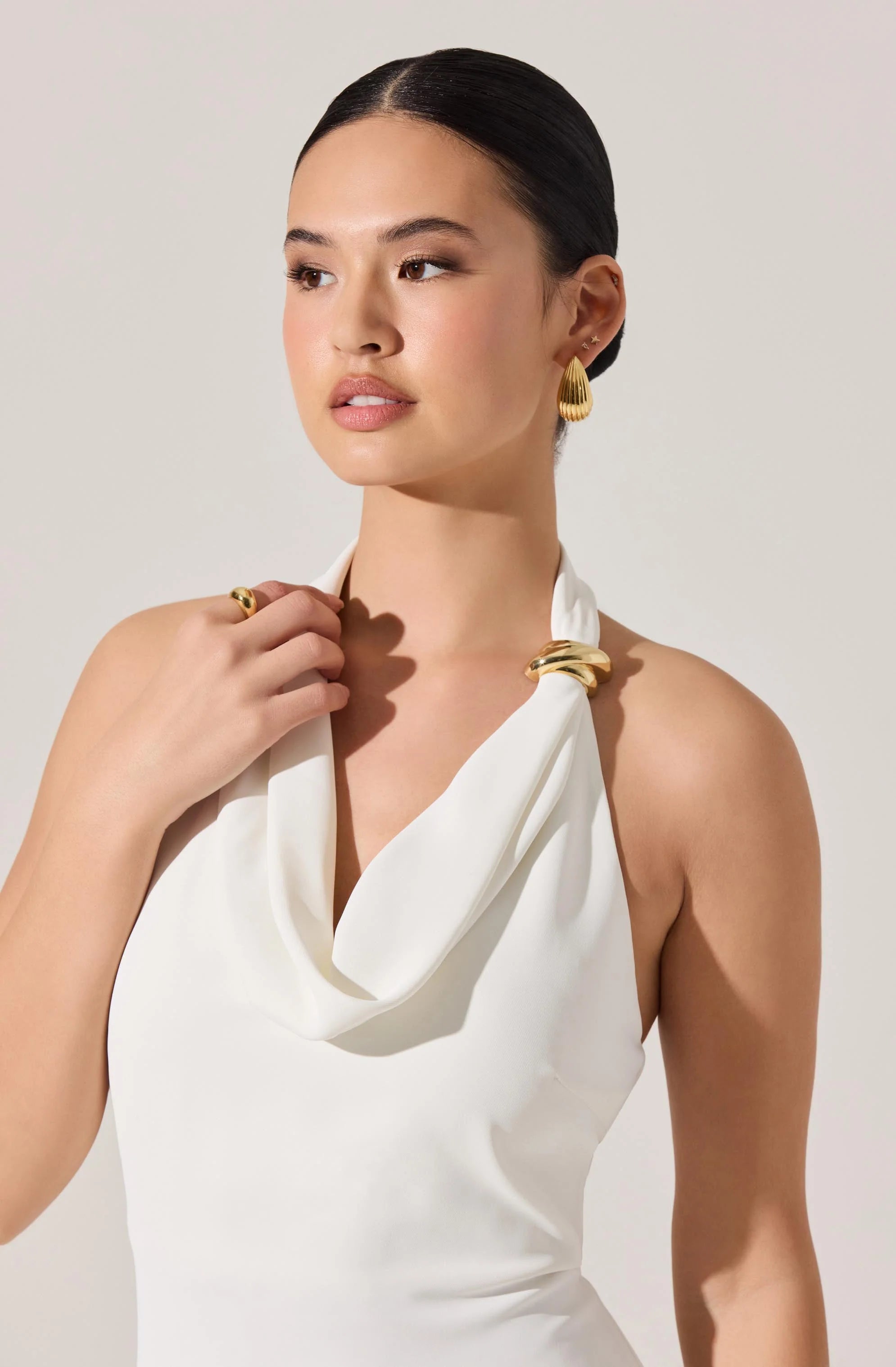 Alanna Halter Cowl Neck Dress