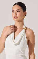 Alanna Halter Cowl Neck Dress