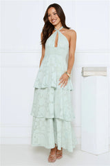 Island Sway Halter Maxi Dress Sage