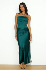 LIONESS Aniston Corset Green Pinstripe