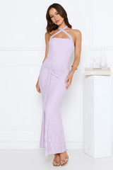 Kissed By Stars Halter Maxi Dress Purple