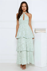 Island Sway Halter Maxi Dress Sage