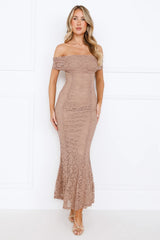 Lace Enchantment Off Shoulder Maxi Dress Coco