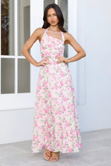 La Botanique Halter Maxi Dress Pink