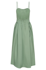 Rebecca Cotton Midi Dress - Basil