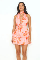 Laugh With Me Halter Mini Dress Pink