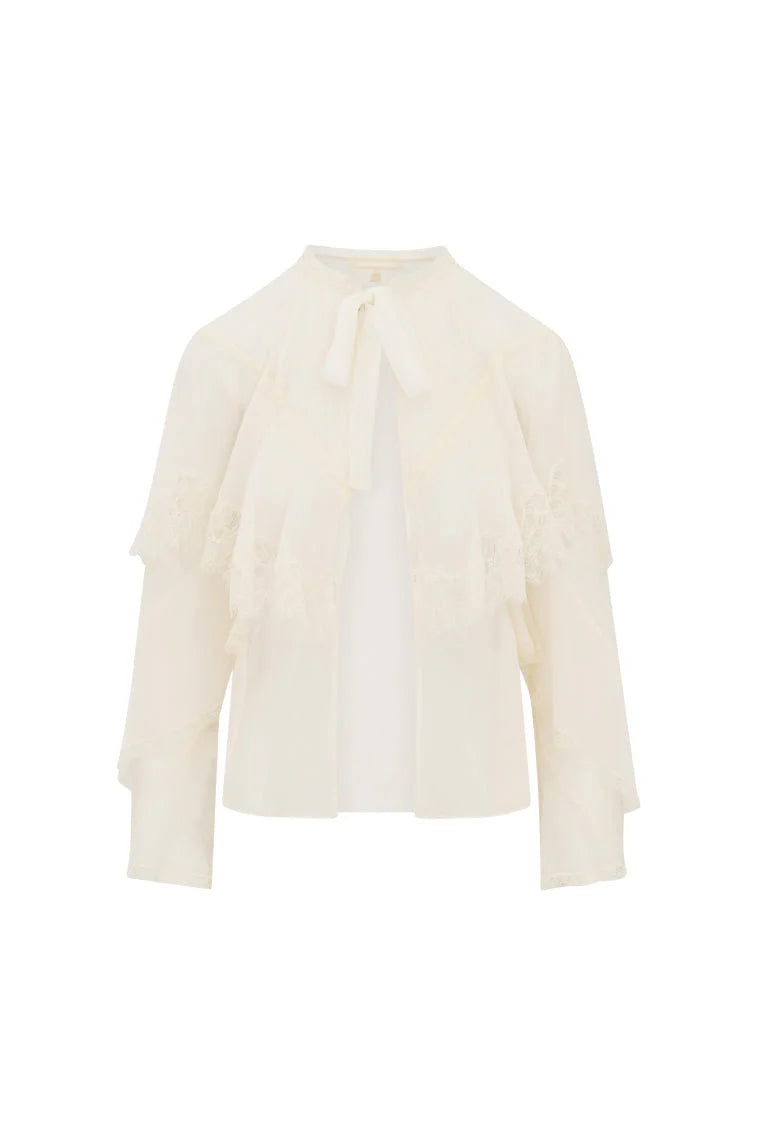 Afton Silk Lace Blouse
