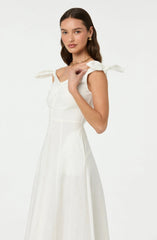 Charelin Linen Off Shoulder Dress