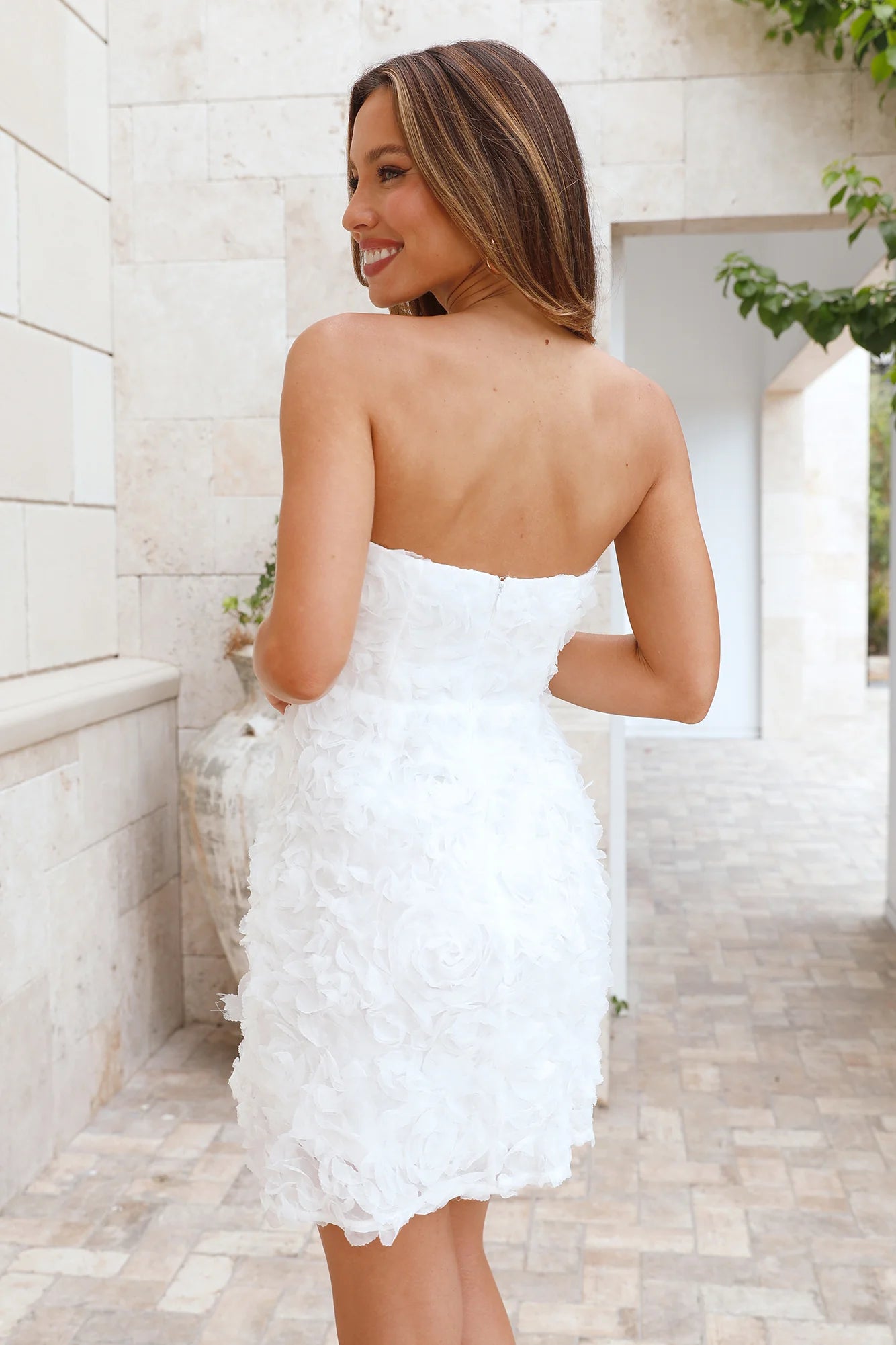 It's A Love Story Tulle Mini Dress White