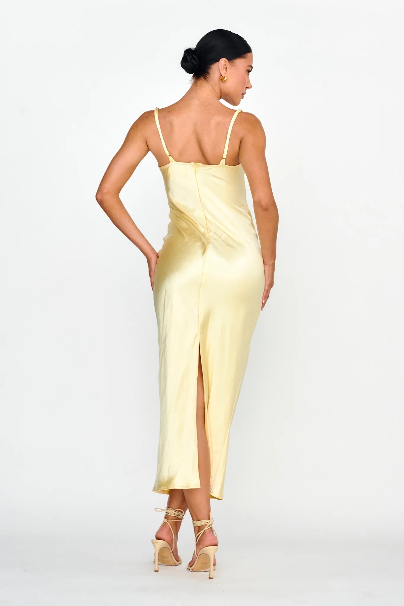 Fortune Lace Trim Bust Tie Midi Dress Butter