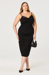 Allura Peekaboo Lace Midi Dress