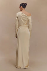 Avery Long Sleeve Maxi Dress - Gold