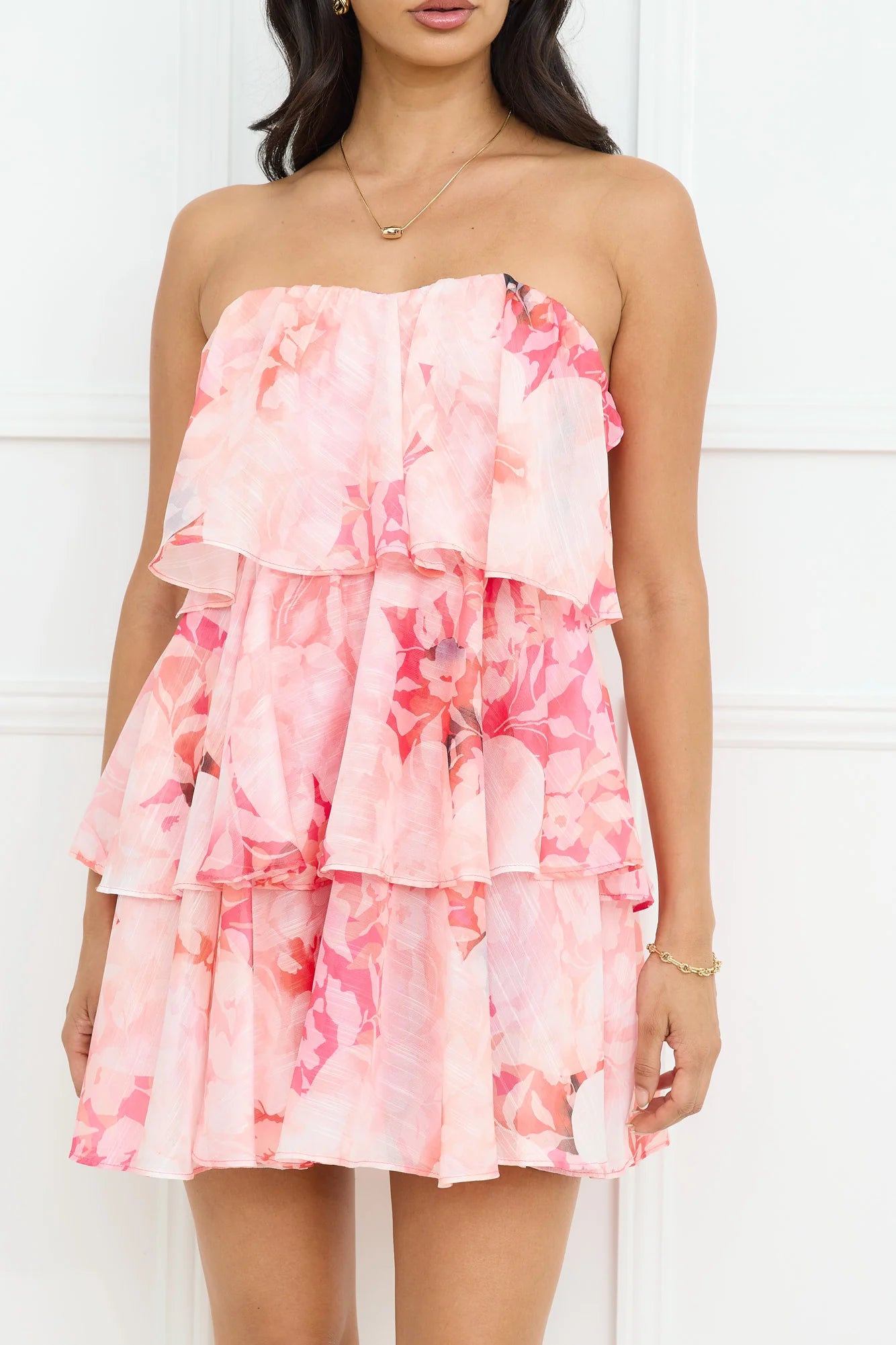 Icon In The Making Strapless Mini Dress Pink