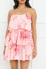 Icon In The Making Strapless Mini Dress Pink
