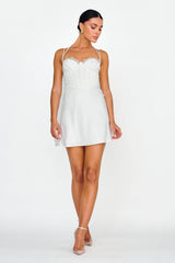 Wishing On A Star Bustier Mini Dress White
