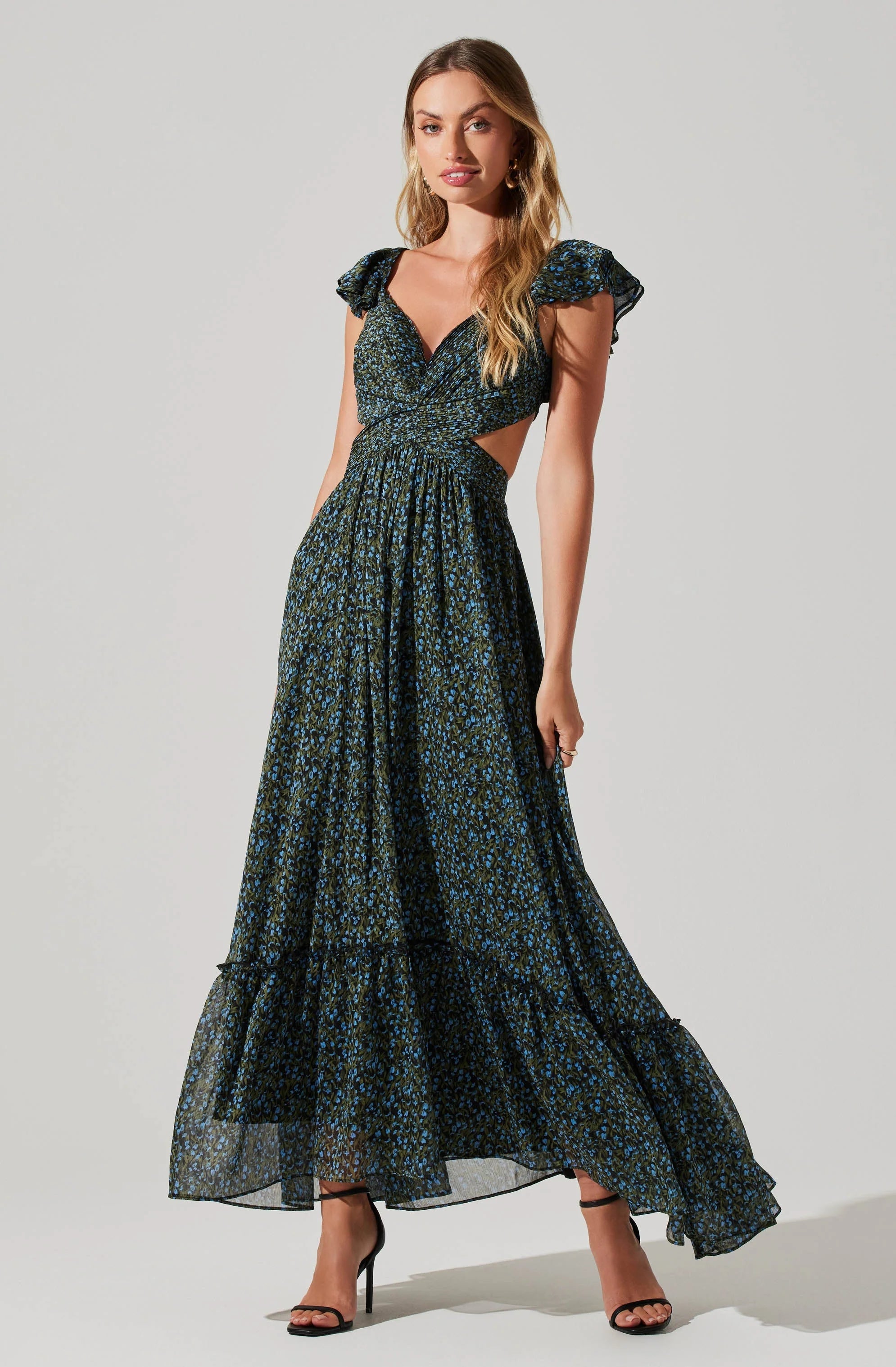 Primrose Floral Strappy Back Maxi Dress