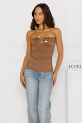 Island Heatwave Strapless Top Mocha