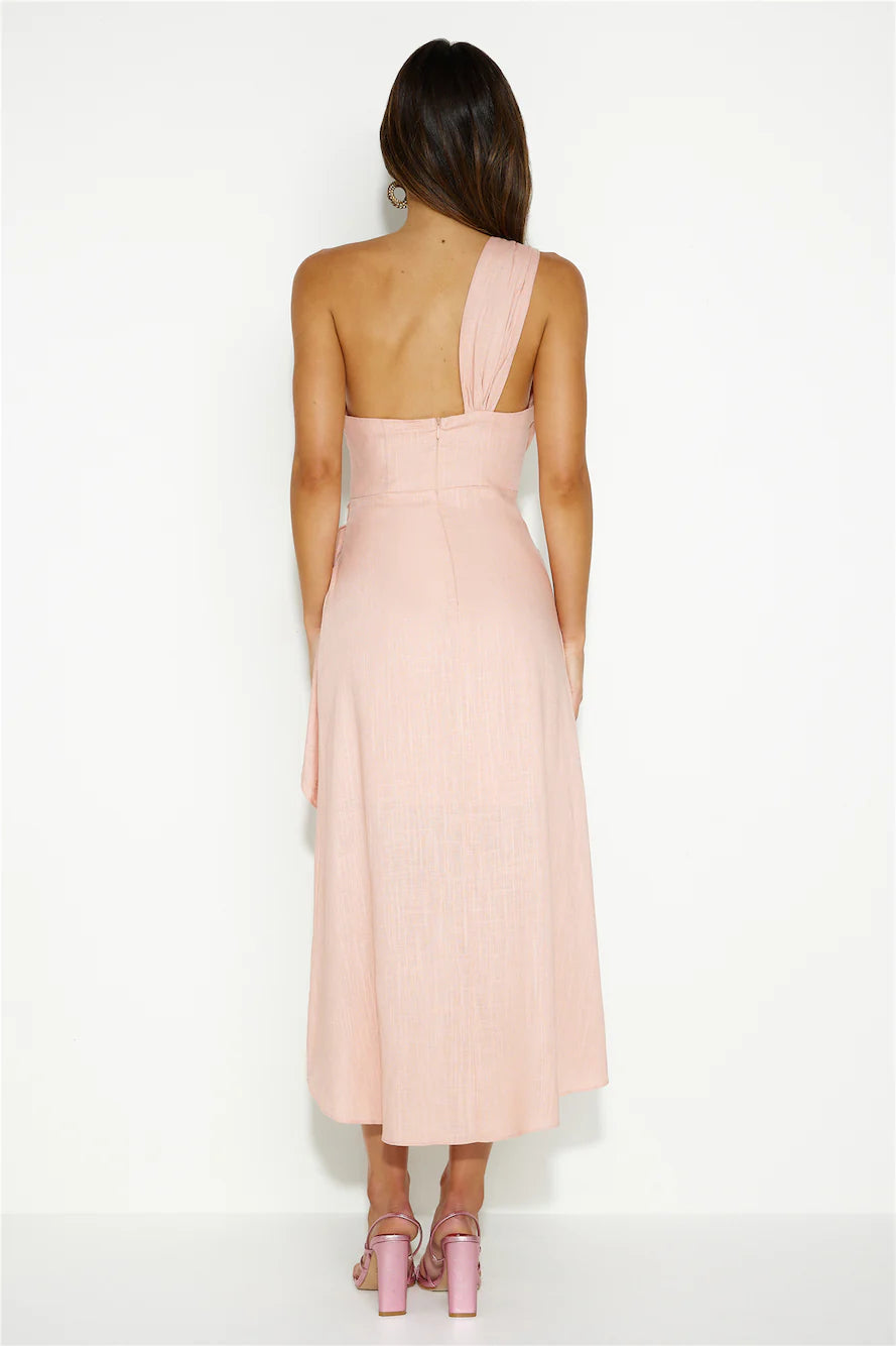 Holding On Midi Dress Apricot