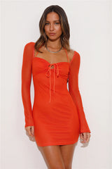 It's Me Mesh Mini Dress Orange