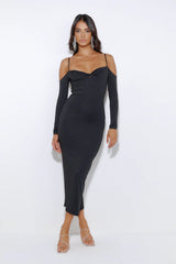 Her Muse Midi Dress Black