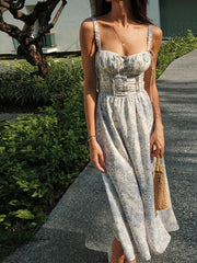 Sapphire Garden Floral Cami Midi Dress