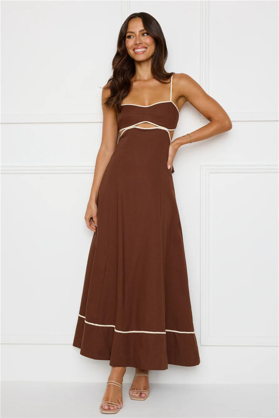 Island Dreamer Maxi Dress Brown