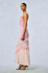 Rialto Silk Fragrance Mixed Print Dress