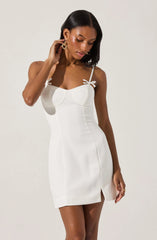 Bow Detail Bustier Mini Dress