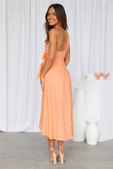 Holding On Midi Dress Orange