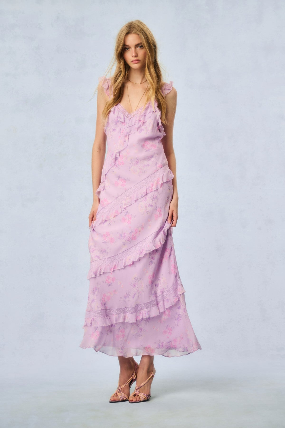 Radiance Fragrance Print Maxi Dress