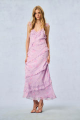 Radiance Fragrance Print Maxi Dress