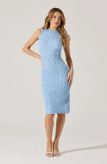 Textured Bodycon Midi Dress