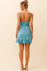 On The Prowl Cowl Neck Asymmetrical Hem Dress Sage