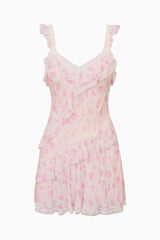 Serima Fragrance Print Mini Dress