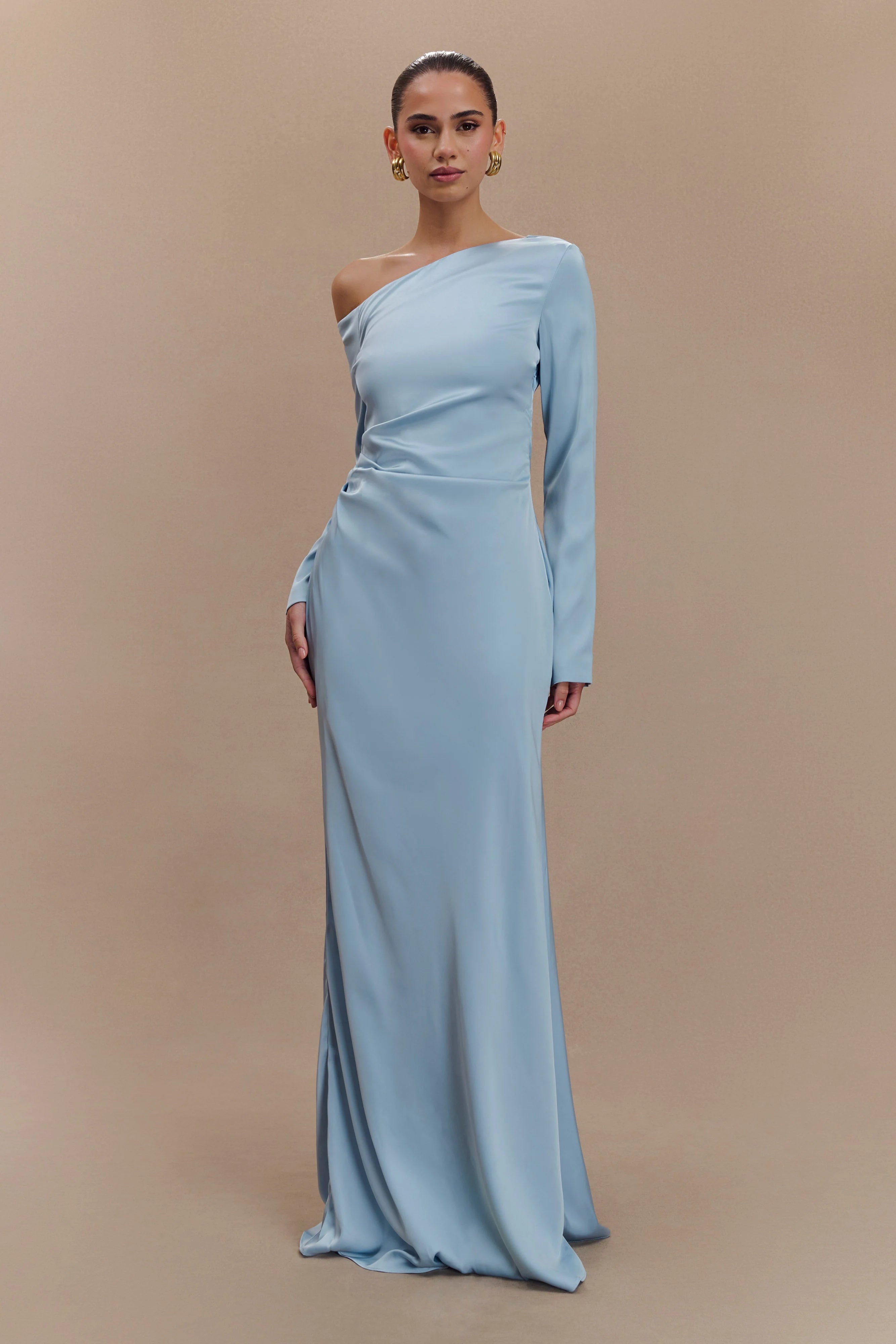 Avery Long Sleeve Maxi Dress - Cornflower Blue