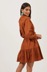 Ruched Long Sleeve Dress