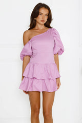 Ladylike Etiquette Mini Dress Lilac