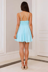 Smile Back At Me Mini Dress Blue